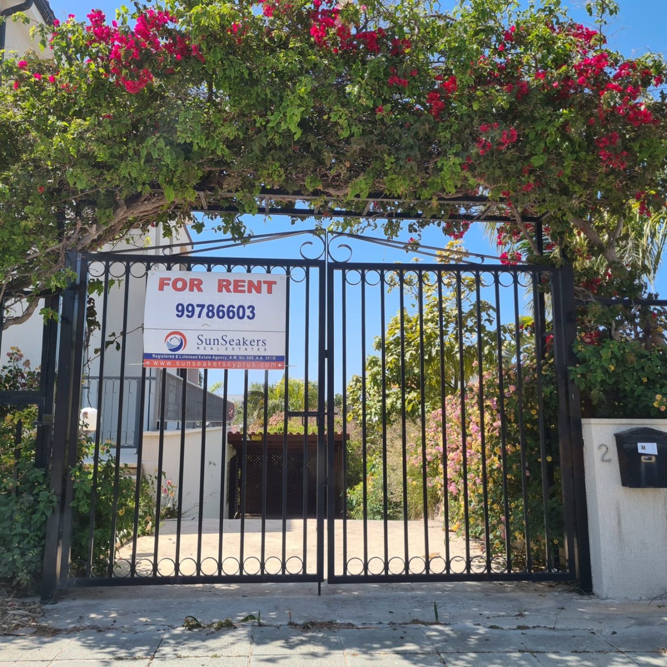 Haus mit For-Rent-Schild auf Zypern – Tipps für die Immobiliensuche in Paphos mit Familie
